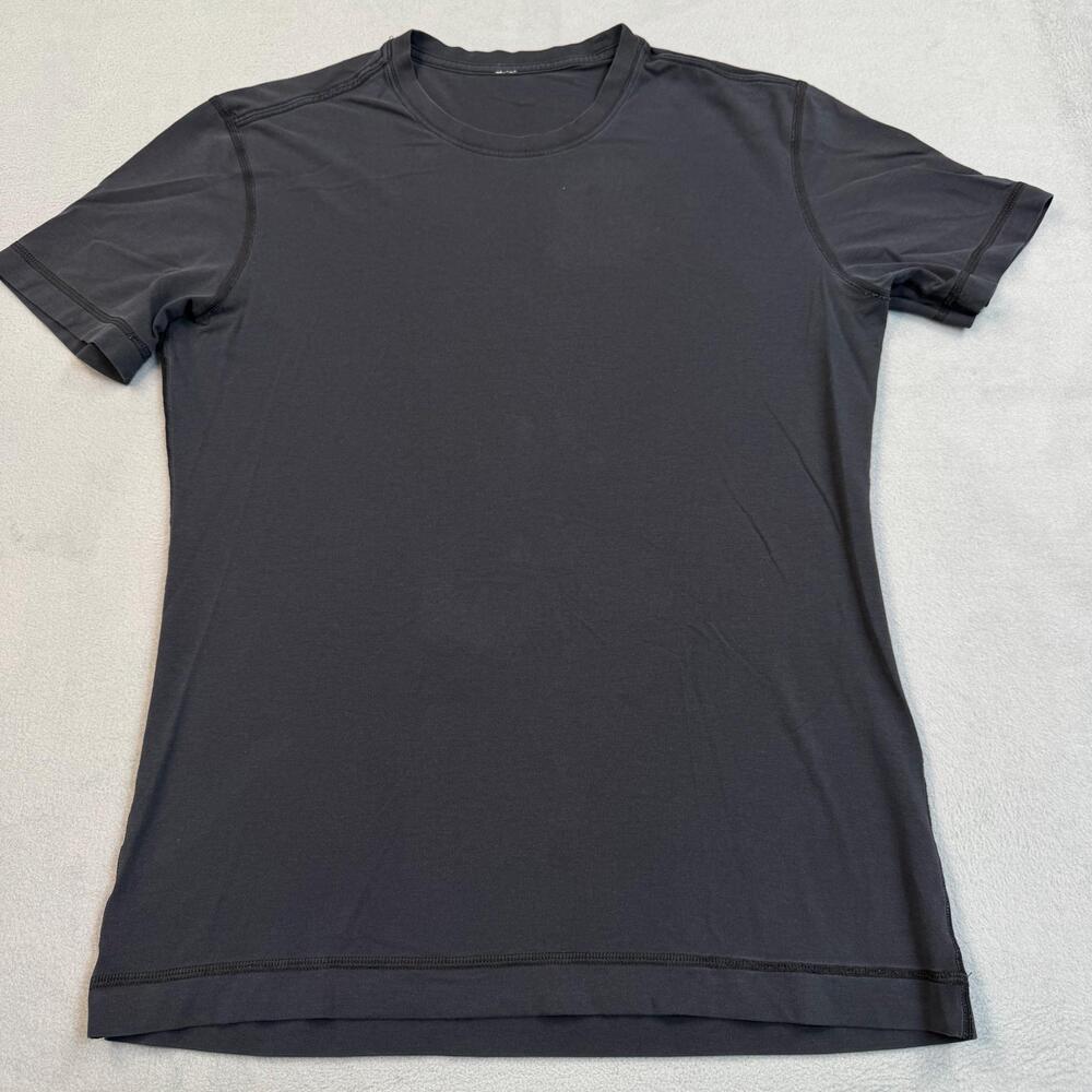 Lululemon Shirt Mens Small Black Short Sleeve Running Training Tee Athletic Top